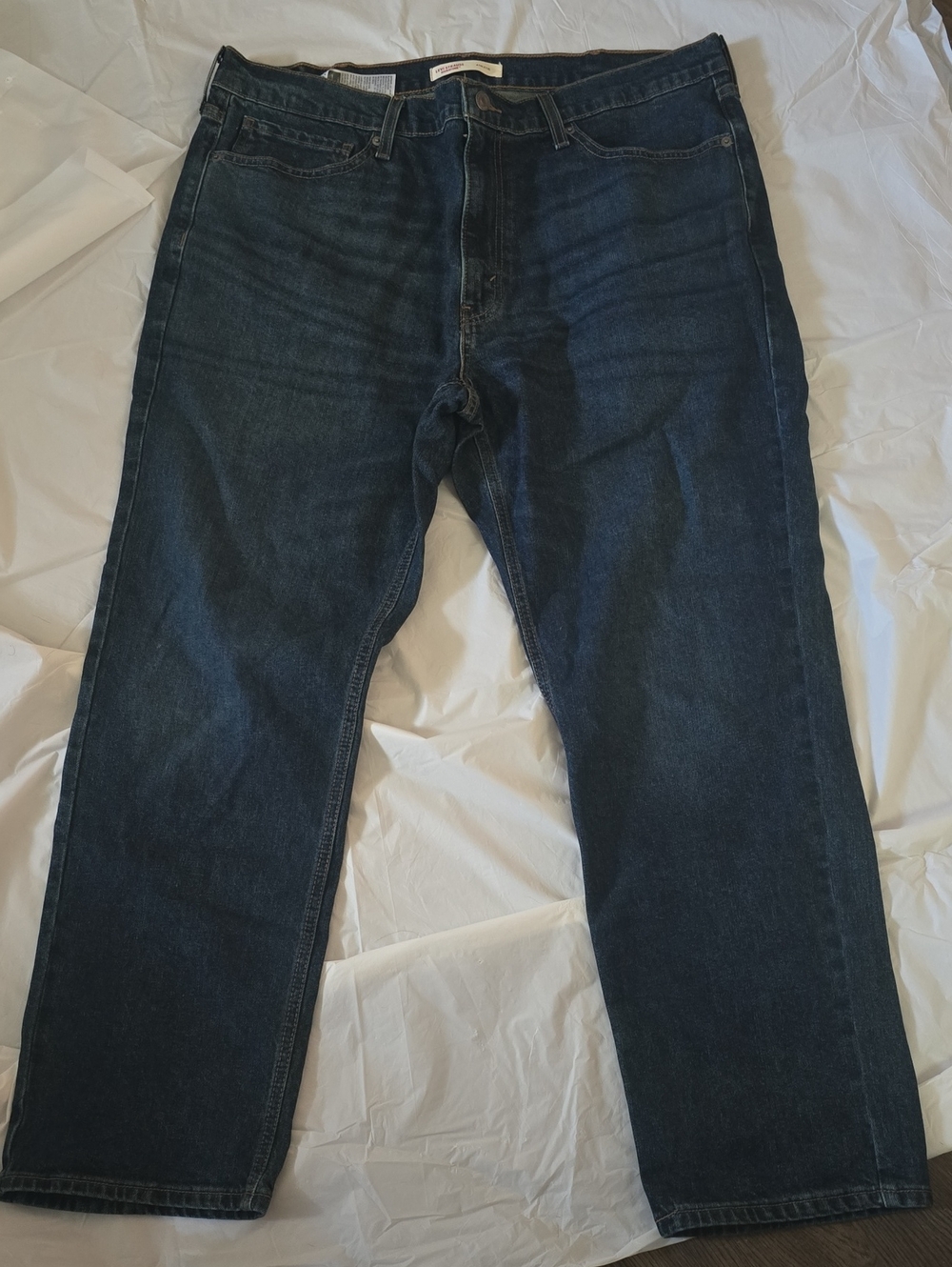 Signature by Levi Strauss Men's Straight Jeans in Dark Blue